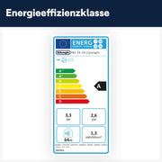 De'Longhi Pinguino PAC EL112 CST WiFi, aire acondicionado portátil con tecnología MyEcoRealFeel para habitaciones de hasta 110 m³, 11.000 BTU/h, 2,9 kW, 63 dB, función de deshumidificación, A+, control por aplicación y voz, blanco