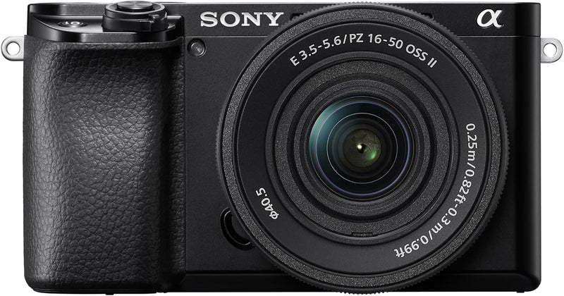 Alpha 6100 | Cámara mirrorless APS-C | Kit con objetivos 16-50mm y 55-210mm | Enfoque automático rápido de 0,02s con seguimiento ocular para personas y animales, grabación de vídeo 4K y pantalla inclinable