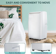 Aires acondicionados portátiles, AC portátil de 12000 BTU para habitaciones de hasta 550 pies cuadrados, AC 3 en 1 con enfriamiento rápido, deshumidificador y ventilador de tres velocidades, temporizador de 24 h/control remoto/ultra silencioso para
