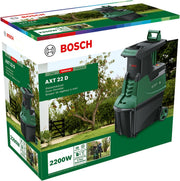 Trituradora de turbina Bosch AXT 25 TC (2500 W; adecuada para madera y residuos de jardín duros; incluye guantes de jardinería; caja colectora integrada de 53 l; en caja de cartón) – Edición