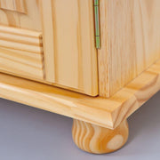 Inter Link - Cómoda de estilo rústico - Aparador - Aparador buffet - Estilo rústico - Mueble auxiliar - Pino macizo - 3 puertas - 3 cajones - Natural lacado - Abaco