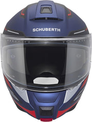 Casco modular Schuberth C5 Omega, azul mate/rojo, M (57)