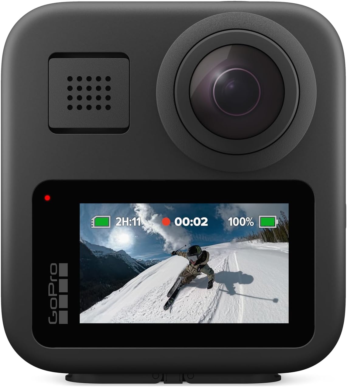 GoPro Max — Cámara de acción 360 + tradicional, resistente al agua, con pantalla táctil, video esférico 5.6K30, fotos 360 de 16.6 MP, transmisión en vivo 1080p y estabilización