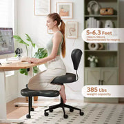 Silla de oficina ergonómica con diseño cruzado Pinmoco, silla de meditación con altura ajustable, giro de 360°, soporte lumbar, silla de trabajo y de oficina, silla para TDAH