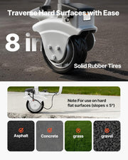 VEVOR Rueda Jockey Eléctrica Motorizada para Remolque 2,5 t, Movedor de Remolque 380 W 12 V, Velocidad de Desplazamiento 7 m/min, Altura de Abrazadera Ajustable 31-63 cm, Neumático de Goma 20,3 cm para Mover Caravanas y Barcos