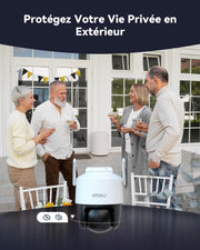 Cámara de vigilancia WiFi para exteriores Imou 2K inalámbrica con panel solar y batería de 5000 mAh, cámara solar exterior PTZ 360°, detección de personas/vehículos, visión nocturna a color, IP65, modo privado (2 unidades)