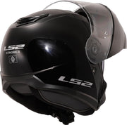 LS2, Casco de moto modular Strobe II negro brillante,