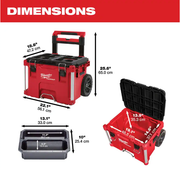 Caja de herramientas rodante PACKOUT de 22 pulg., caja de herramientas grande de 22 pulg. y caja de herramientas mediana de 22 pulg.