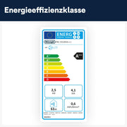De'Longhi Pinguino PAC EL112 CST WiFi, aire acondicionado portátil con tecnología MyEcoRealFeel para habitaciones de hasta 110 m³, 11.000 BTU/h, 2,9 kW, 63 dB, función de deshumidificación, A+, control por aplicación y voz, blanco