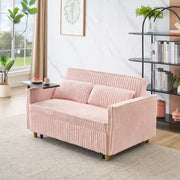 Sofá convertible que ahorra espacio TUYOHW, sofá cama de pana con mesa móvil y puerto USB, sofá de dos plazas multifuncional para sala de estar