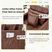 Sillón cama ajustable, convertible 3 en 1, varios colores, para 1 persona