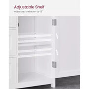 Armario de suelo VASAGLE, mueble de almacenaje con 3 cajones, armario independiente, estante ajustable, blanco