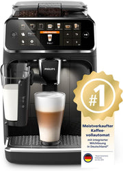 Cafetera espresso automática Philips Serie 5400: disfrute de 12 bebidas, sistema LatteGo de limpieza rápida, pantalla TFT intuitiva, ajustes de café personalizables, diseño de cocina de primera calidad (EP5441/50)