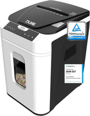 Destructora de documentos LMG Alemania con alimentación automática P4, 180 hojas, corte cruzado, apagado automático, 58 dB, 32 litros, pantalla táctil, compatible con RGPD