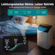 Aire acondicionado portátil SereneLife de 12.000 BTU con función de calefacción – Aire acondicionado compacto para habitaciones de hasta 32 m² | Refrigeración, calefacción, deshumidificador y ventilador | 48 dB | Gris