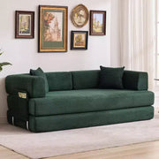 Sofá Cama Convertible 5 en 1, Sofá Cama Modular de Pana de 78.8" con Estructura Robusta, Futón Multifuncional para Espacios Pequeños, Sala de Estar y Habitación de Huéspedes