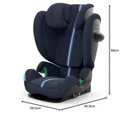 CYBEX Gold Silla de coche infantil Solution G i-Fix, para coches con y sin ISOFIX, desde aprox. 3 hasta 12 años (100 - 150 cm), desde aprox. 15 hasta 50 kg, Lava Grey