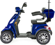 VELECO Scooter eléctrico para personas mayores con batería de iones de litio de 4 ruedas y 1000 W FASTER (AZUL)