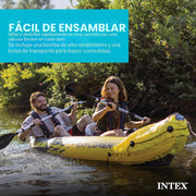 Kayak Intex Explorer K2, set de kayak inflable para 2 personas con remos de aluminio y bomba de aire de alto flujo