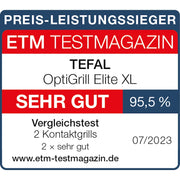Tefal OptiGrill Elite XL Grill de contacto, 16 programas, pantalla digital, indicador de nivel de cocción, función Grill Boost, acero inoxidable, GC760D12