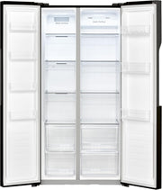 Frigorífico con congelador Bomann® | Congelador No-Frost | Frigorífico de 186 cm | 39 dB | Frigorífico combi con MultiAirflow | 320 L | Frigorífico combi No-Frost | KG 7361 negro-inox