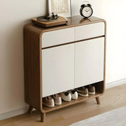 Mueble zapatero moderno de madera para recibidor, tamaño mediano