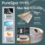 Intex - 28432NP - Pure Spa Azul Marino 6 plazas