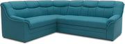 Sofá esquinero Berlin de la colección DOMO, sofá esquinero atemporal, 3 plazas a la derecha con función cama y acolchado de muelles, sofá en forma de L, sofá, 205 x 250 x 89 cm, petróleo