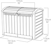KETER Cobertizo Horizontal para Cubos de Basura SIO Ultra - 2000 litros