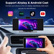 SCUMAXCON 10,26 Pulgadas CarPlay Inalámbrico Android Auto Pantalla Táctil IPS Airplay Cámara de Reversa 4K 1080P Navegación GPS Bluetooth FM Consola Central Reproductor Multimedia Altavoz Integrado