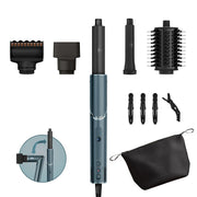 Shark FlexStyle 5 en 1, moldeador de aire y secador de pelo, accesorio rizador Auto-Wrap, cepillo plano, cepillo ovalado, concentrador, difusor, estuche de almacenamiento, sin daños por calor, negro/oro rosa, HD440EU