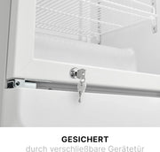 Frigorífico Bomann con puerta de cristal | Nevera para bebidas con cerradura | 6 estantes ajustables en altura | 30 kg por estante | 347 litros | Frigorífico grande | Nevera para botellas con luz LED | KSG 7351 negro