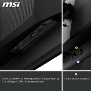 Monitor gaming MSI MAG 271QPX QD-OLED E2 de 26,5 pulgadas WQHD - Panel Quantum Dot OLED 2560 x 1440, 240 Hz / 0,03 ms, 99,1 % DCI-P3, ΔE≤2, DisplayHDR True Black 400 - DP 1.4a, HDMI 2.1, USB Type-C