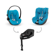 Base ISOFIX Base G para portabebés Cloud G i-Size y silla de coche Sirona G i-Size, giratoria 360°, color negro, UN R129/03