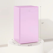 Mininevera con congelador HOMCOM de 3.2 pies cúbicos, refrigerador compacto de una puerta con termostato ajustable para dormitorio