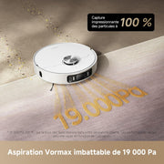 Robot aspirador y fregasuelos autónomo Dreame L40 Ultra AE, succión potente de 19 000 Pa, limpieza en seco y húmedo, base todo en uno con vaciado automático, 2 cepillos incluidos