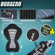 Tabla de paddle surf inflable con asiento de kayak, 330 x 76 x 15 cm, hasta 150 kg, almohadilla integrada, aleta desmontable, remo doble ajustable, kit de reparación, camuflaje azul