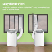 Aire acondicionado portátil Comfee Easy Cool 2.0, 7000 BTU 2,0kW, refrigeración, ventilación y deshumidificación, tamaño de habitación hasta 68m³ (25㎡), control por APP/Alexa/Google Home/IFTTT, aire acondicionado móvil con manguera de escape