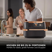 Freidora de aire Ninja Foodi FlexDrawer Dual Zone AF500EUCP 10,4 L con separador extraíble, 7 en 1, negro y cobre