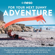 Tienda de playa gigante Neso Tents, 2,5 m (8 pies) de altura, 3,4 m (11 pies) x 3,4 m (11 pies), esquinas reforzadas y bolsillo refrigerador