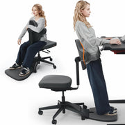 Newtral Stehpult-Stuhl, Standing Mate-Sitz für Sitz-Steh-Wechsel, ergonomischer Anlehn-Hocker mit Anti-Ermüdungsmatte, Stehpult-Hocker, Pferdesattel-Stuhl, höhenverstellbarer Homeoffice-Haltungssitz