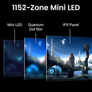 Monitor Gaming BenQ MOBIUZ EX321UX de 32 pulgadas, Mini LED, 1152 zonas, 4K, eARC, 144Hz, 1ms, DP2.1, USB-C, HDMI 2.1, 99% P3 y Adobe RGB, DisplayHDR 1000, Freesync Premium Pro, KVM, Pixsoul Engine, mando a distancia