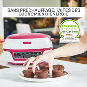 Cake Factory Délices, máquina para pasteles, 5 programas, modo manual, moldes para muffins, pasteles, magdalenas, donas