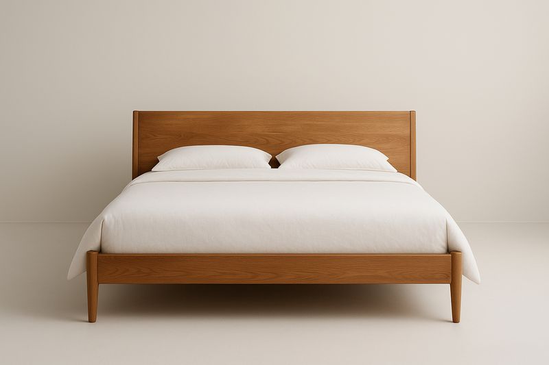Cama doble de madera 200x150x90 cm