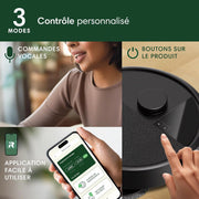 iRobot Roomba Combo 405 Plus Robot + Base AutoWash - Base multifunción - Lavado y secado de mopas - LiDAR Clearview - 75 días de autovaciado - Doble lavado con SmartScrub - Negro