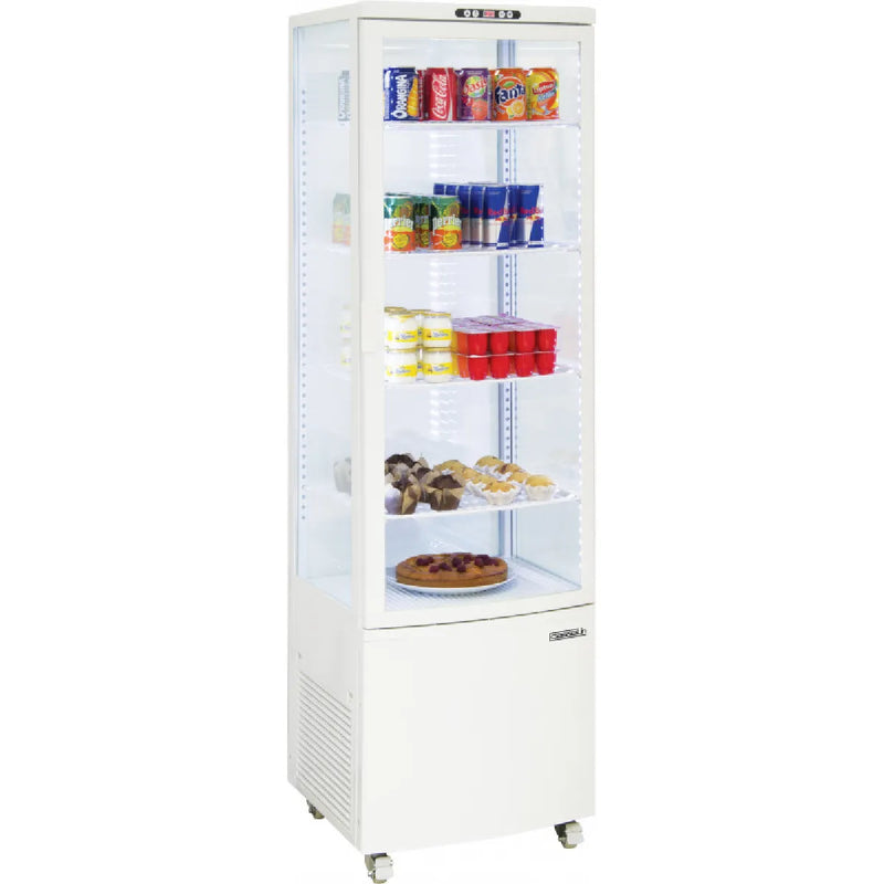 Vitrina refrigerada de 4 caras acristaladas 235 L - Casselin
