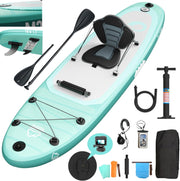 Tabla de Stand Up Paddle JUMMICO, 320 cm x 80 cm x 15 cm, tabla de SUP inflable, Stand Up Paddle 2 en 1 con asiento de kayak, protección ajustable contra rayones y accesorios, hasta 160 kg