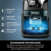 Ninja 2 en 1 Detect Mixer Pro, 1200W, Jarra, 2x vasos individuales, batidos, picar verduras, bebidas congeladas, TB301EU