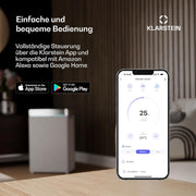 Aire acondicionado portátil Klarstein Chillavan – 5.000 BTU, para habitaciones de hasta 20 m², 3 en 1: aire acondicionado, deshumidificador y ventilador, clase de eficiencia energética A, control por aplicación, ideal para autocaravanas