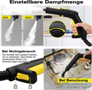 Limpiador a vapor TVD, limpiador de tapicería, limpiador a vapor con cable de alimentación extralargo de 5 m para suelos, horno, coche, azulejos, alfombras, tapicería, sofás, chinches.